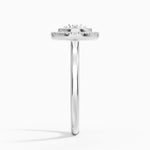 Bezel Halo Diamond Ring (1/4 ct. tw.) Platinum Round Engagement Ring