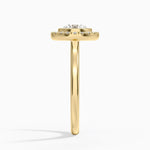 Bezel Halo Diamond Ring (1/4 ct. tw.) Yellow Gold 18k Round Engagement Ring