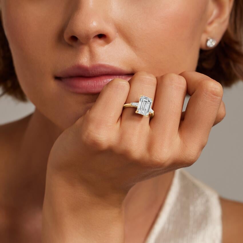 Symphony Tapered Baguette Three Stone Diamond Ring (1/2 ct. tw.) Engagement Ring Setting