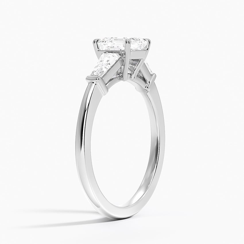 Symphony Tapered Baguette Three Stone Diamond Ring (1/2 ct. tw.) Platinum Asscher Engagement Ring
