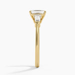 Symphony Tapered Baguette Three Stone Diamond Ring (1/2 ct. tw.) Yellow Gold 18k Emerald Engagement Ring