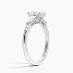 Symphony Tapered Baguette Three Stone Diamond Ring (1/2 ct. tw.) Platinum Oval Engagement Ring