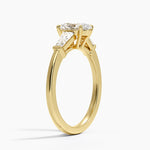Symphony Tapered Baguette Three Stone Diamond Ring (1/2 ct. tw.) Yellow Gold 18k Oval Engagement Ring