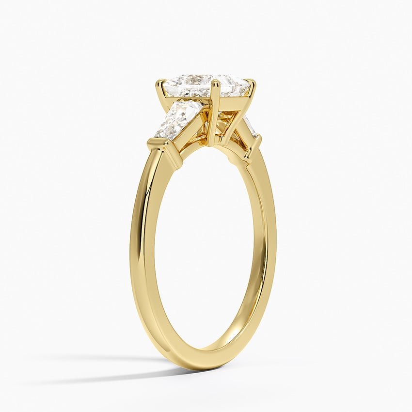 Symphony Tapered Baguette Three Stone Diamond Ring (1/2 ct. tw.) Yellow Gold 18k Princess Engagement Ring