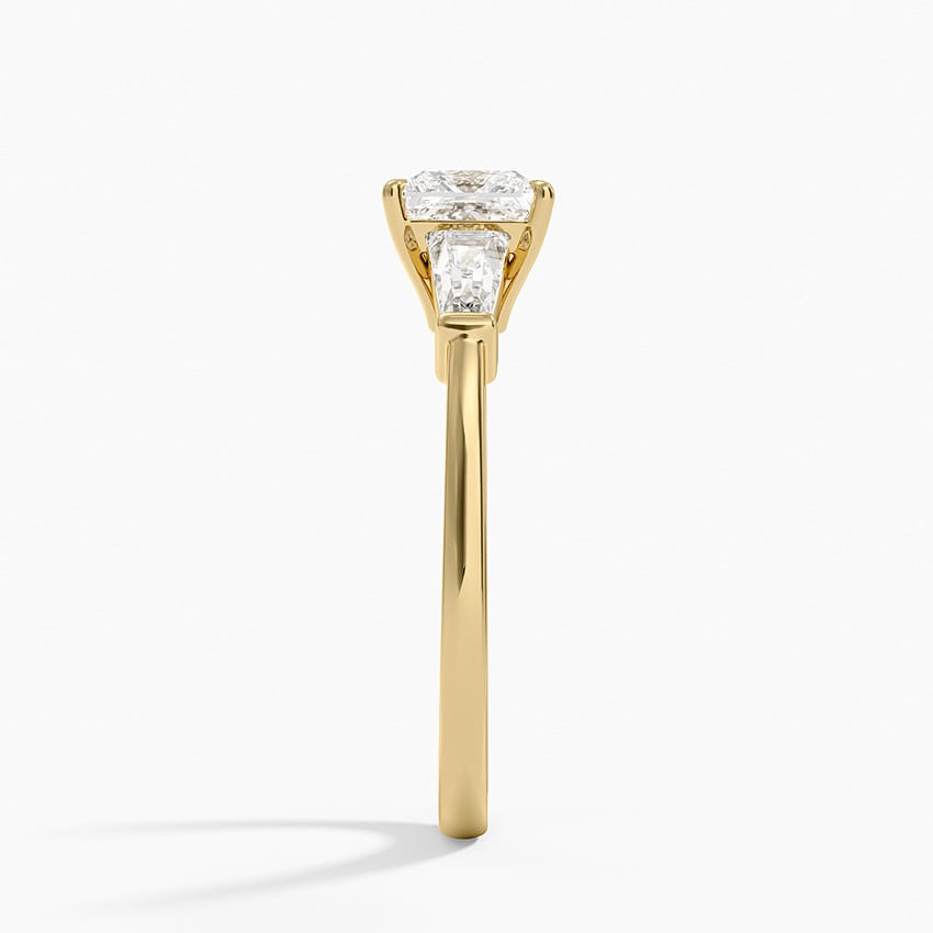 Symphony Tapered Baguette Three Stone Diamond Ring (1/2 ct. tw.) Yellow Gold 18k Princess Engagement Ring
