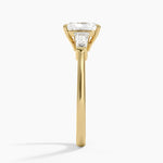 Symphony Tapered Baguette Three Stone Diamond Ring (1/2 ct. tw.) Yellow Gold 18k Radiant Engagement Ring