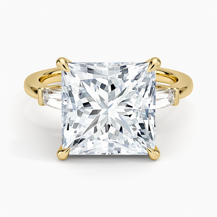 Symphony Tapered Baguette Three Stone Diamond Ring (1/2 ct. tw.) Yellow Gold 18k Princess Engagement Ring