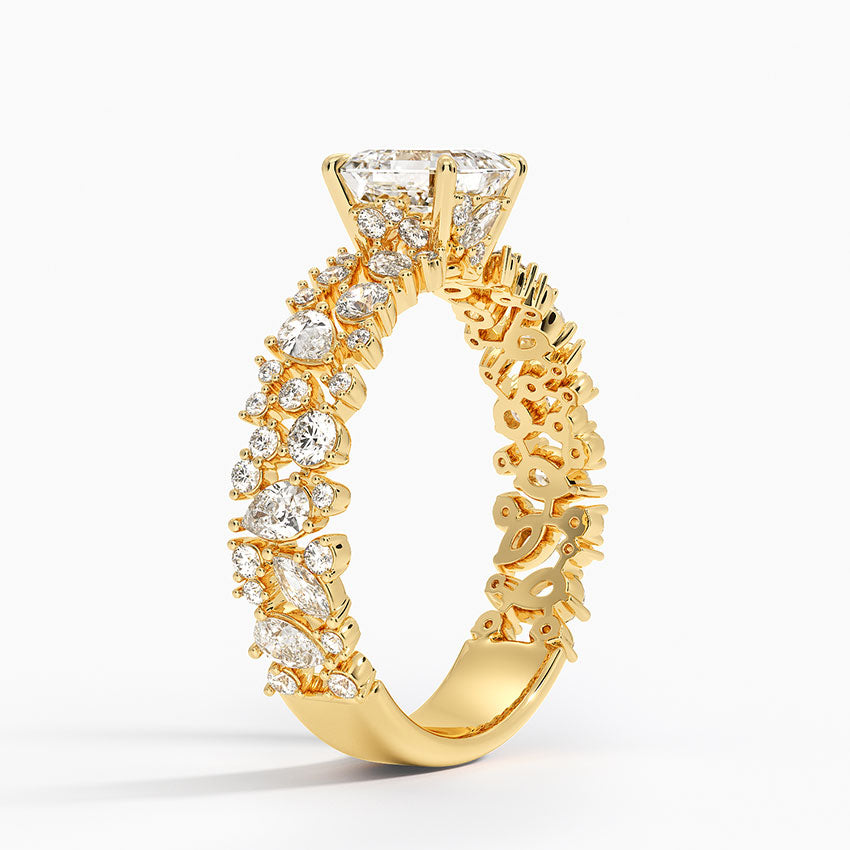 Glacé Diamond Ring (3/4 ct. tw.) Yellow Gold 18k Asscher Engagement Ring