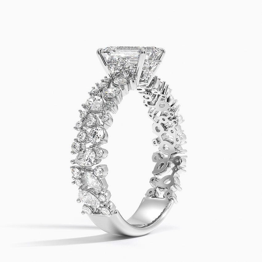 Glacé Diamond Ring (3/4 ct. tw.) Platinum Emerald Engagement Ring