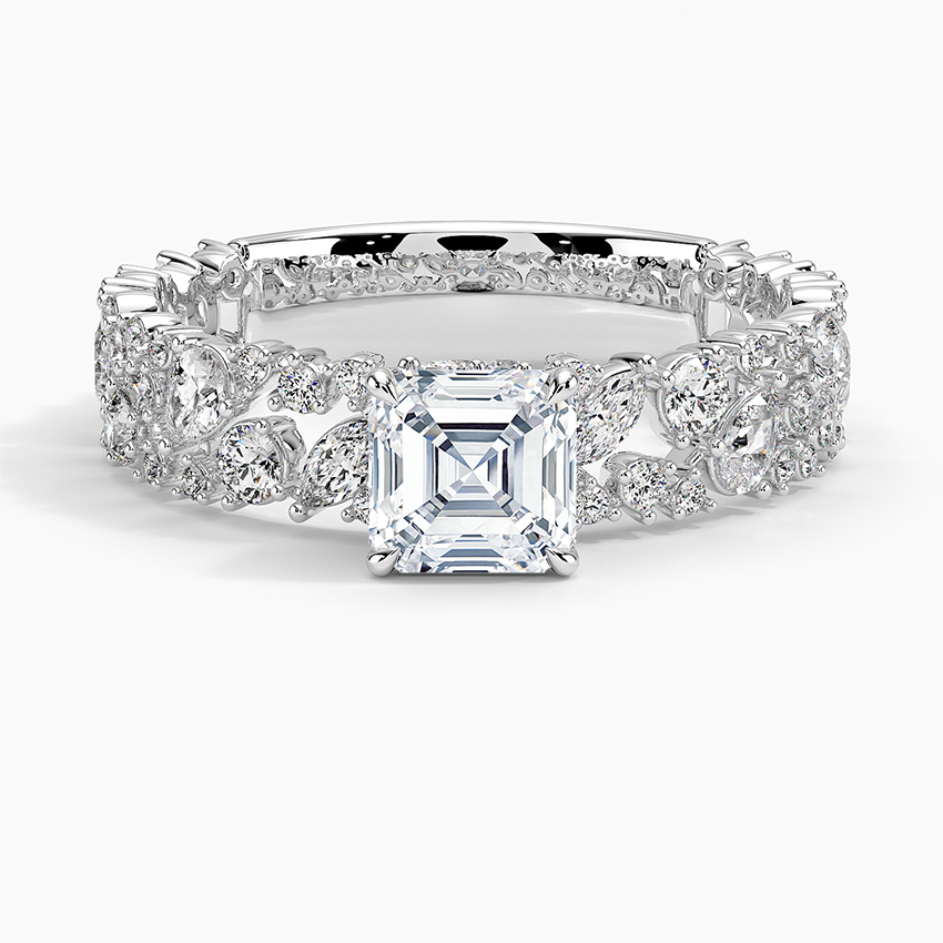 Glacé Diamond Ring (3/4 ct. tw.) Platinum Asscher Engagement Ring
