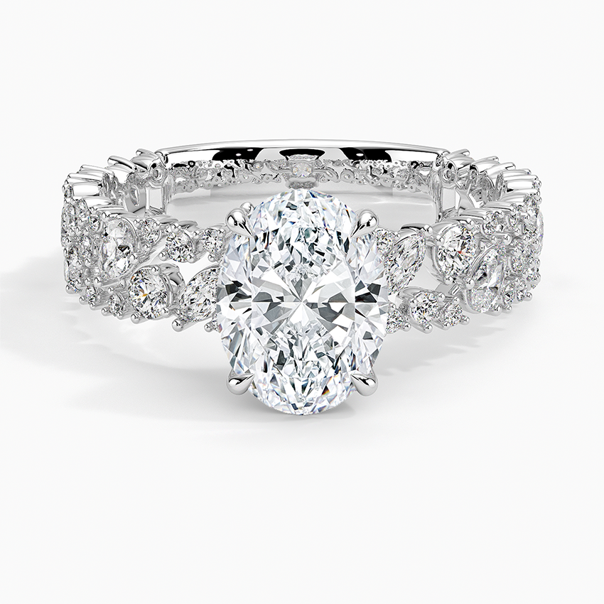 Glacé Diamond Ring (3/4 ct. tw.) Platinum Oval Engagement Ring
