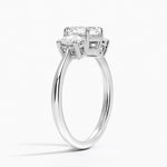 Oval-Cut Three Stone Diamond Ring (1/2 ct. tw.) Platinum Asscher Engagement Ring