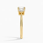 Oval-Cut Three Stone Diamond Ring (1/2 ct. tw.) Yellow Gold 18k Asscher Engagement Ring
