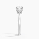 Oval-Cut Three Stone Diamond Ring (1/2 ct. tw.) Platinum Cushion Engagement Ring