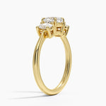 Oval-Cut Three Stone Diamond Ring (1/2 ct. tw.) Yellow Gold 18k Cushion Engagement Ring