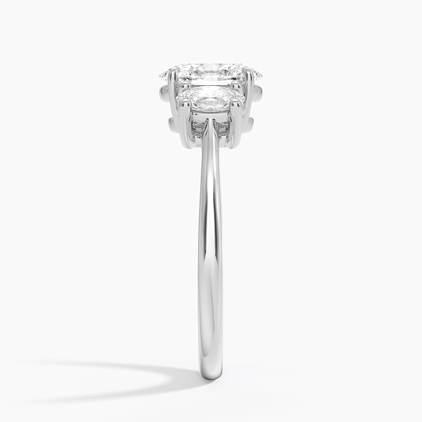 Oval-Cut Three Stone Diamond Ring (1/2 ct. tw.) Platinum Oval Engagement Ring