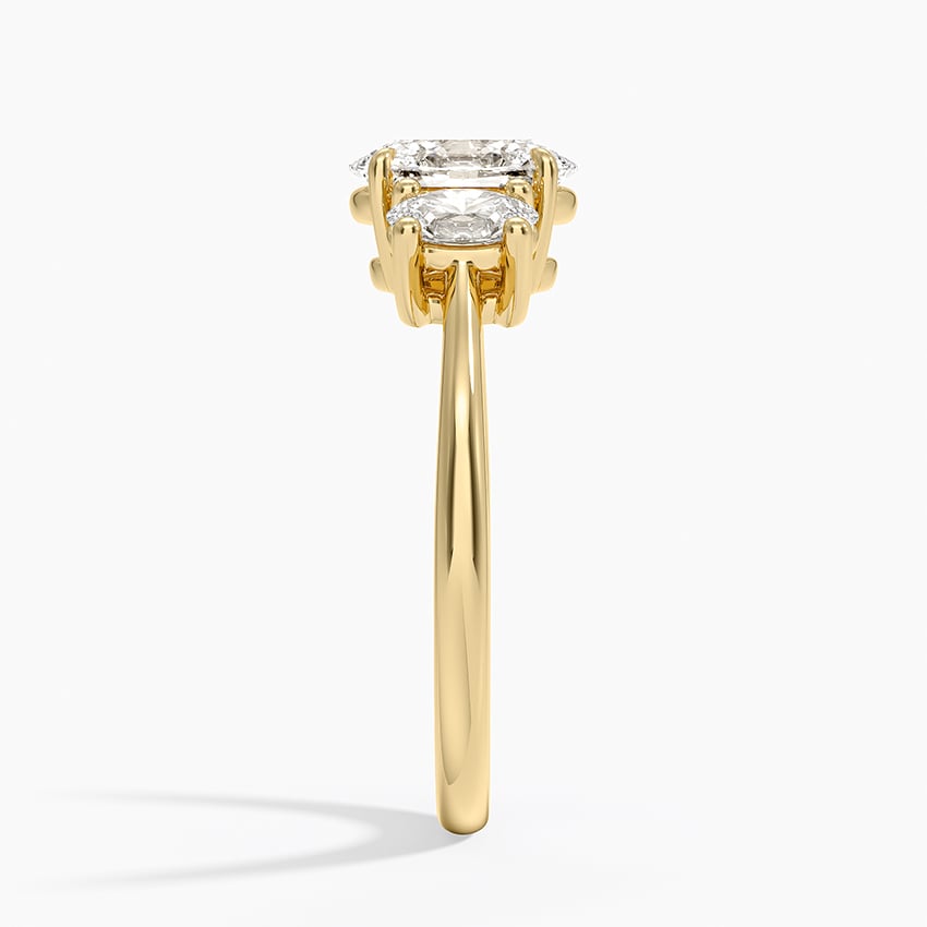 Oval-Cut Three Stone Diamond Ring (1/2 ct. tw.) Yellow Gold 18k Oval Engagement Ring