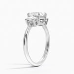Oval-Cut Three Stone Diamond Ring (1/2 ct. tw.) Platinum Princess Engagement Ring