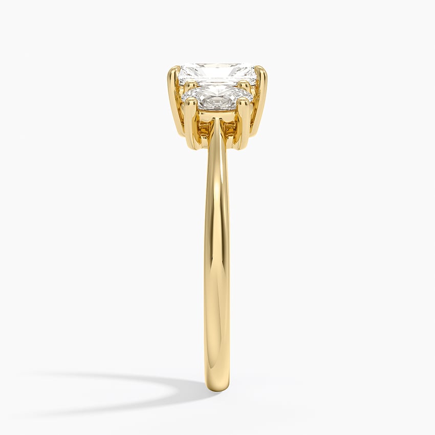 Oval-Cut Three Stone Diamond Ring (1/2 ct. tw.) Yellow Gold 18k Radiant Engagement Ring