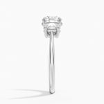 Oval-Cut Three Stone Diamond Ring (1/2 ct. tw.) Platinum Round Engagement Ring