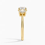 Oval-Cut Three Stone Diamond Ring (1/2 ct. tw.) Yellow Gold 18k Round Engagement Ring