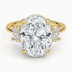 Oval-Cut Three Stone Diamond Ring (1/2 ct. tw.) Yellow Gold 18k Oval Engagement Ring