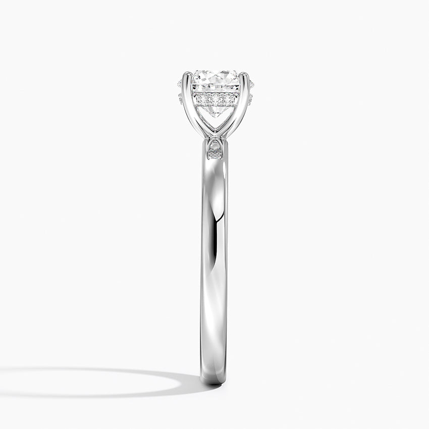 Sydney Perfect Fit Hidden Halo 2mm Diamond Ring Platinum Round Engagement Ring