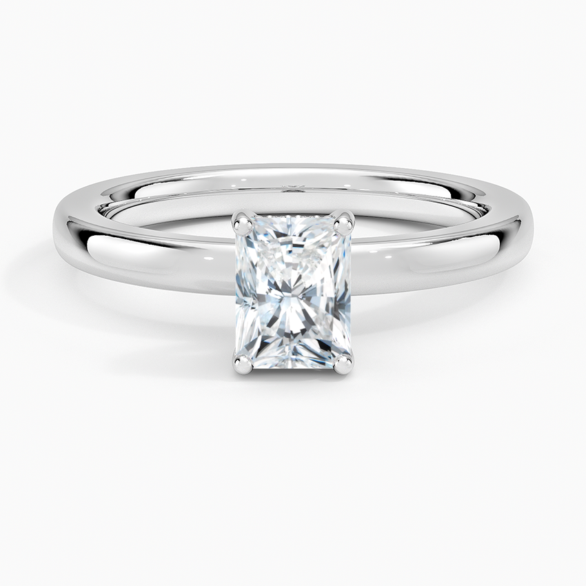 Sydney Perfect Fit Hidden Halo 2mm Diamond Ring Platinum Radiant Engagement Ring