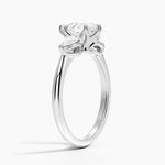 Fleur Three Stone Diamond Ring Platinum Pear Engagement Ring