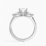 Fleur Three Stone Diamond Ring Platinum Princess Engagement Ring