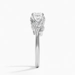 Canopy Diamond Ring Platinum Asscher Engagement Ring