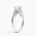 Canopy Diamond Ring Platinum Cushion Engagement Ring