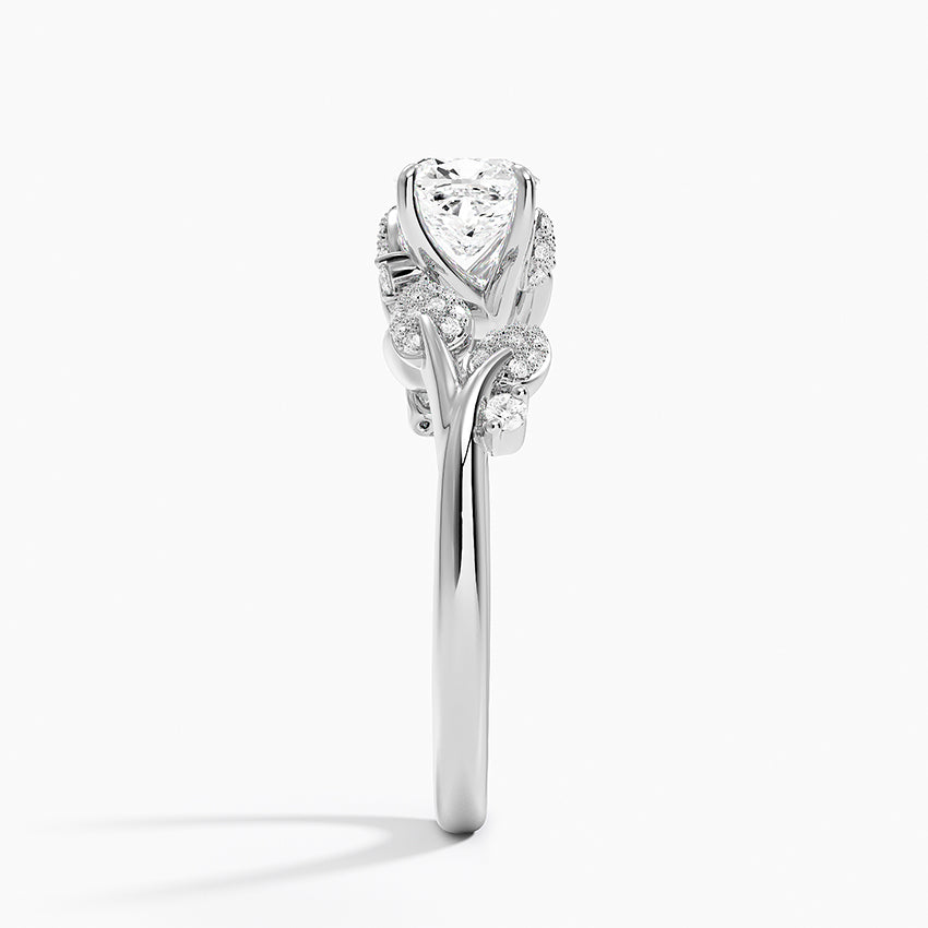 Canopy Diamond Ring Platinum Cushion Engagement Ring