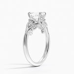 Canopy Diamond Ring Platinum Emerald Engagement Ring