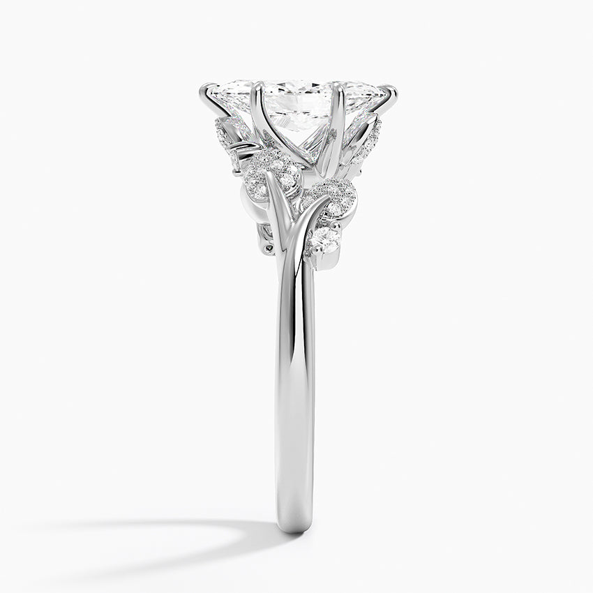 Canopy Diamond Ring Platinum Marquise Engagement Ring