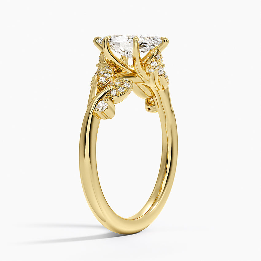 Canopy Diamond Ring Yellow Gold 18k Marquise Engagement Ring