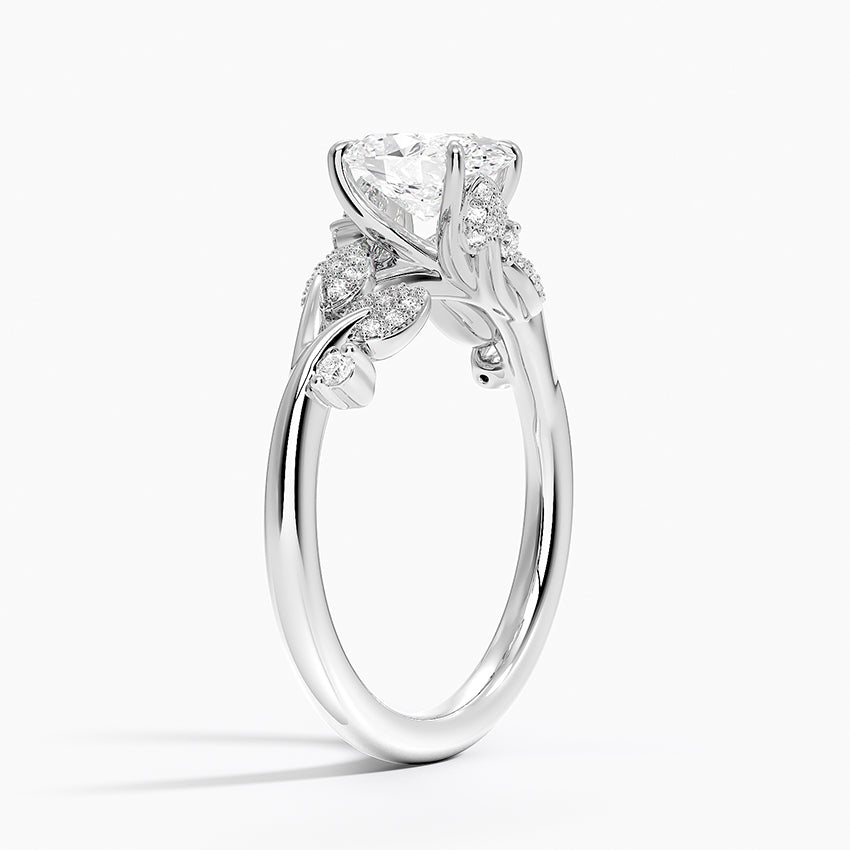 Canopy Diamond Ring Platinum Oval Engagement Ring
