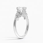 Canopy Diamond Ring Platinum Oval Engagement Ring