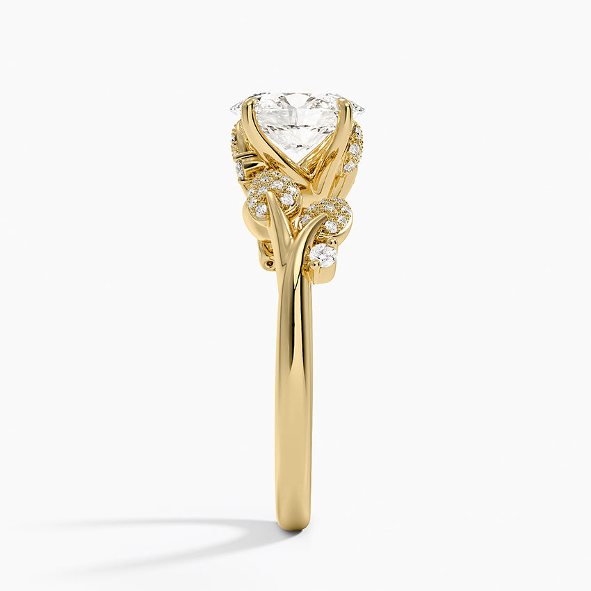 Canopy Diamond Ring Yellow Gold 18k Oval Engagement Ring