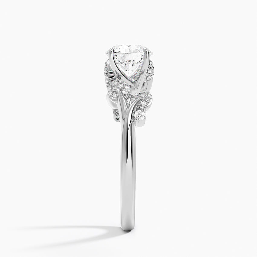 Canopy Diamond Ring Platinum Round Engagement Ring