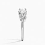 Canopy Diamond Ring Platinum Round Engagement Ring