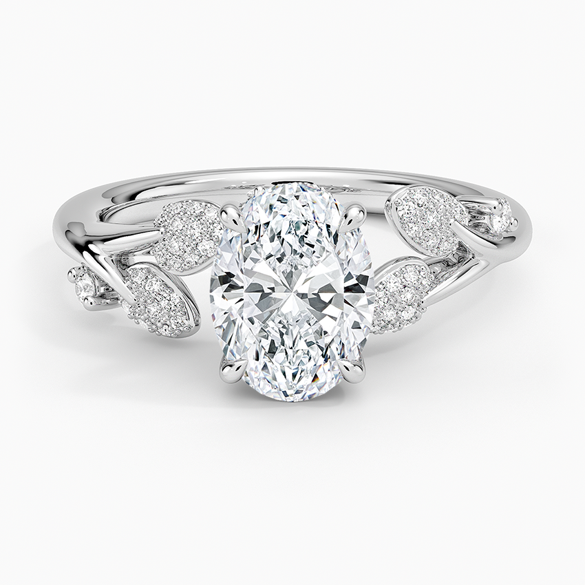 Canopy Diamond Ring Platinum Oval Engagement Ring
