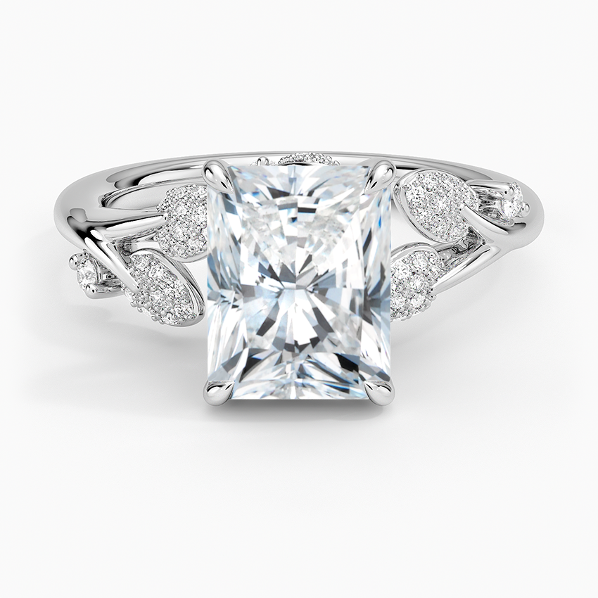 Canopy Diamond Ring Platinum Radiant Engagement Ring
