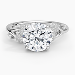 Canopy Diamond Ring Platinum Round Engagement Ring