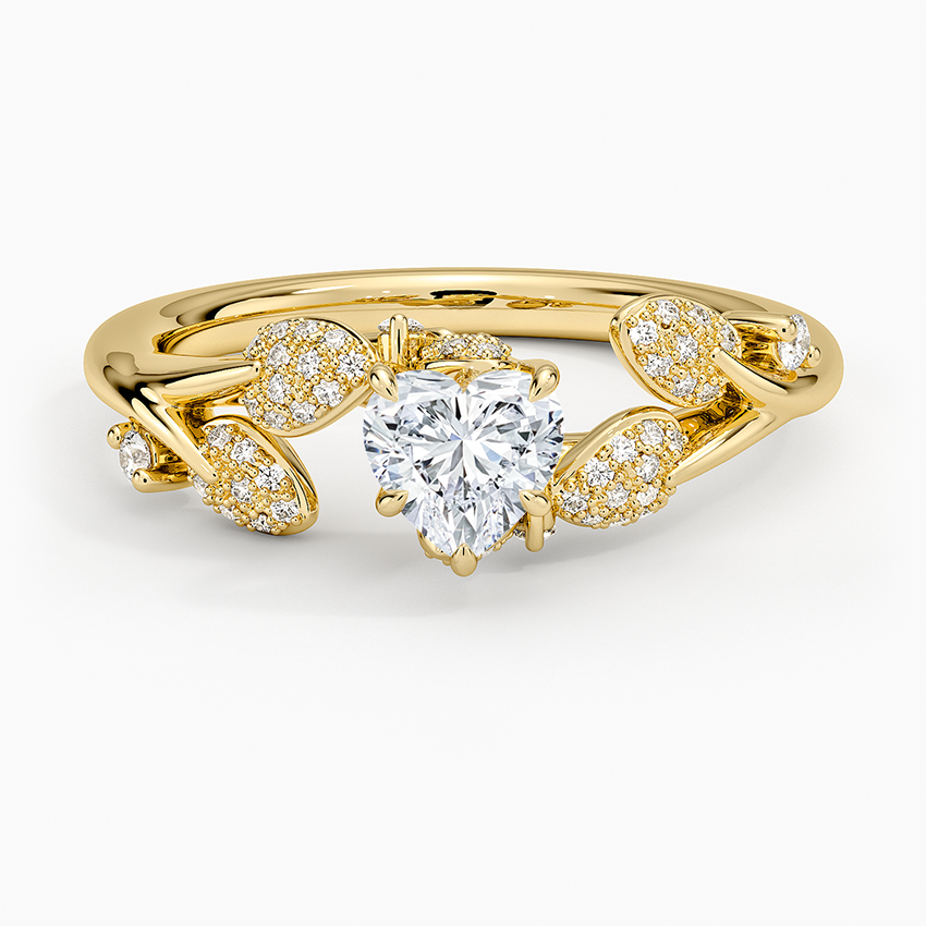 Canopy Diamond Ring Yellow Gold 18k Heart Engagement Ring