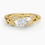 Canopy Diamond Ring Yellow Gold 18k Heart Engagement Ring