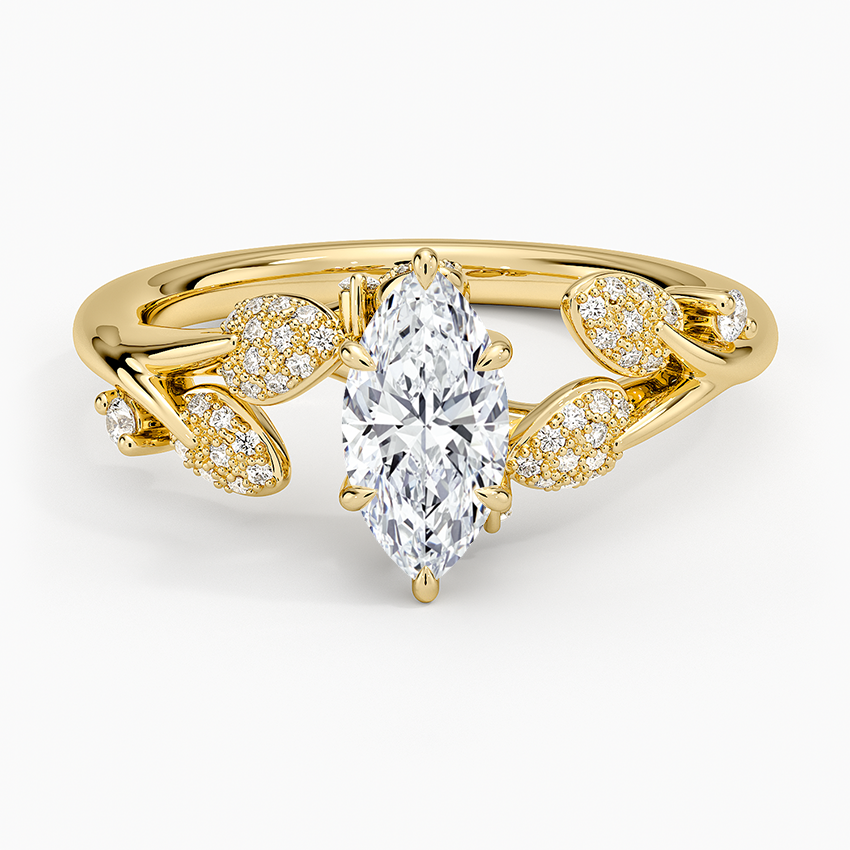 Canopy Diamond Ring Yellow Gold 18k Marquise Engagement Ring