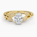Canopy Diamond Ring Yellow Gold 18k Oval Engagement Ring