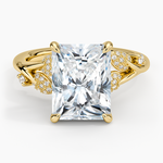 Canopy Diamond Ring Yellow Gold 18k Radiant Engagement Ring