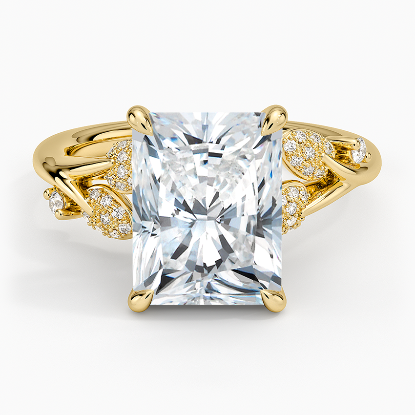 Canopy Diamond Ring Yellow Gold 18k Radiant Engagement Ring